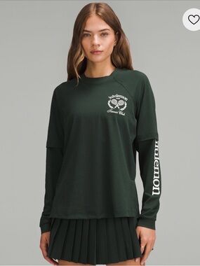 lululemon athletica Dark Green Layered Long Sleeve Tee